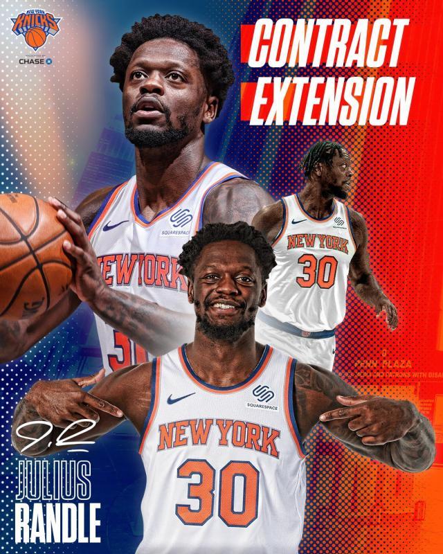 开云-放弃押宝2亿大合同 兰德尔：我在尼克斯很开心